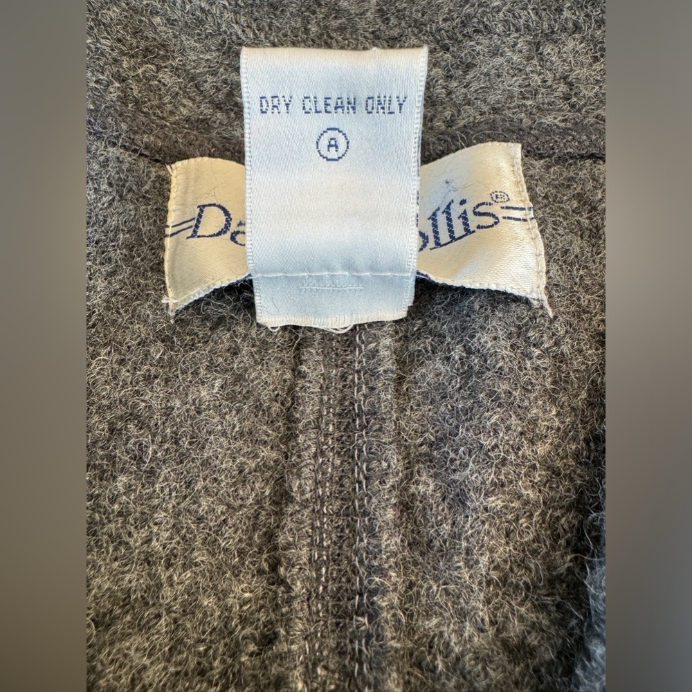 David Hollis Womens Bolero Jacket Size Medium Boiled Wool Grey - Picture 8 of 11